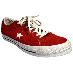 Converse One Star Suede Low Top Shoes Men’s 8.5 Women’s 10.5 Red White